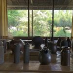 あかいハートのおはな、みどりの葉っぱ、しずかにオープン
